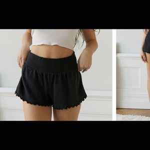 Urban outfitters out front under his favorite lettuce edge shorts